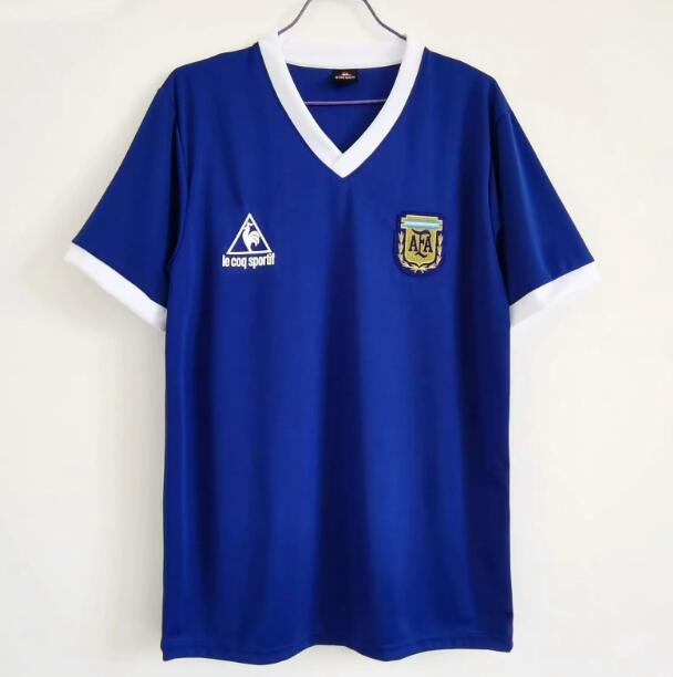 1986 Argentina Retro Away Kit Soccer Jersey